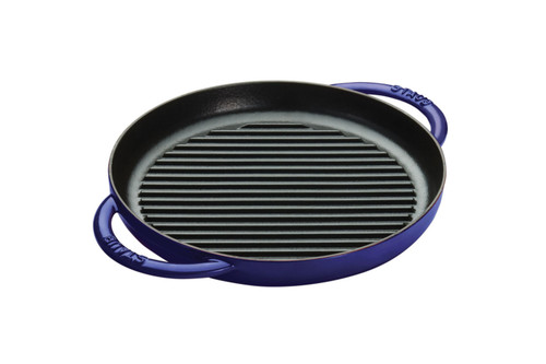 Staub Cast Iron 10 inch Pure Grill - Dark Blue