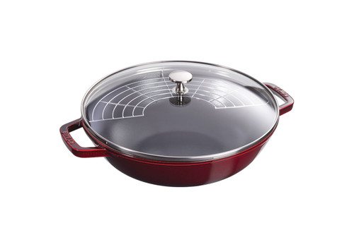 Staub Cast Iron 4 1/2 qt. Perfect Pan - Grenadine
