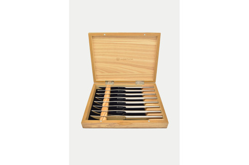 Wusthof 8 Piece Stainless Mignon Steak Knives with Olivewood Presentation Chest